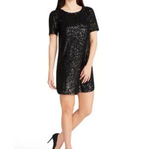 BB Dakota by Steve Madden Hit The Lights Black Sequin Mini Dress